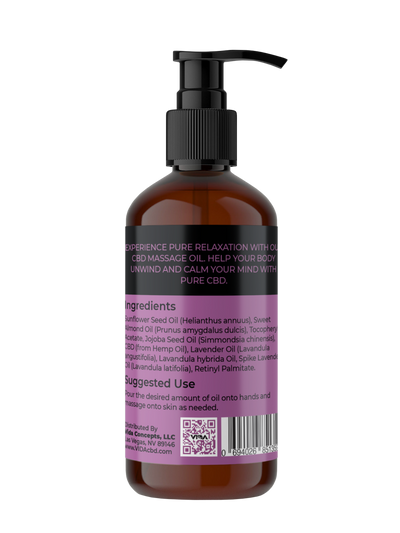 Lavender CBD infused massage oil