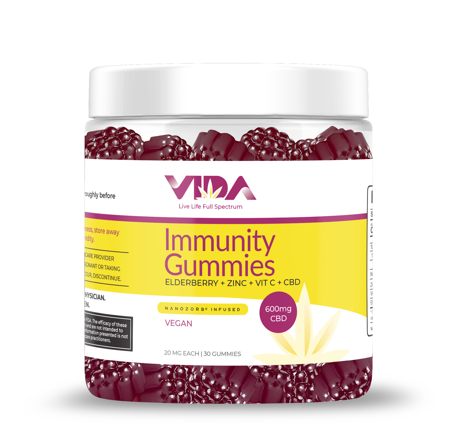 broad spectrum nanozorb CBD immunity gummies