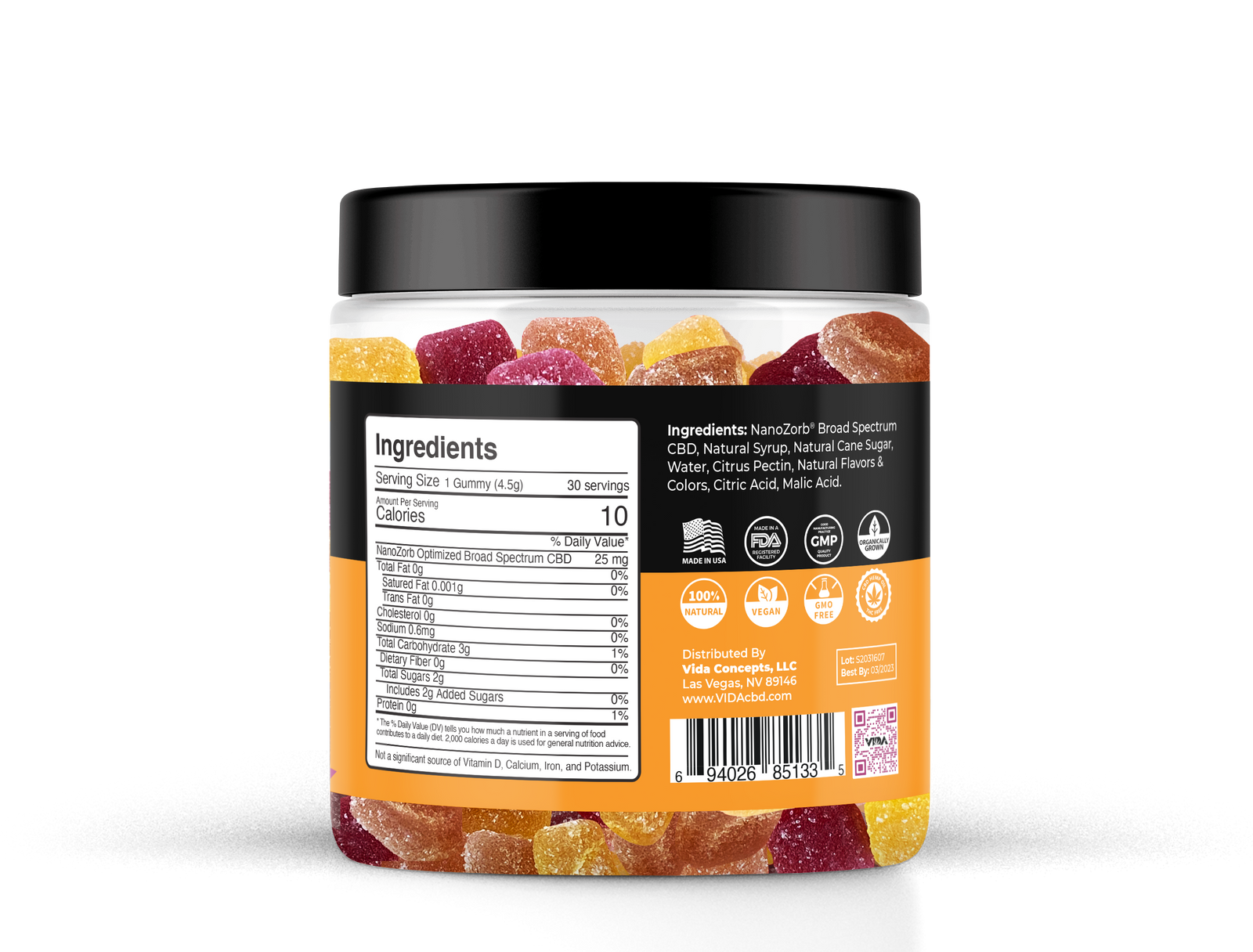 broad spectrum nanozorb CBD gummies