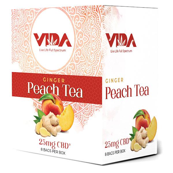 CBD ginger peach tea