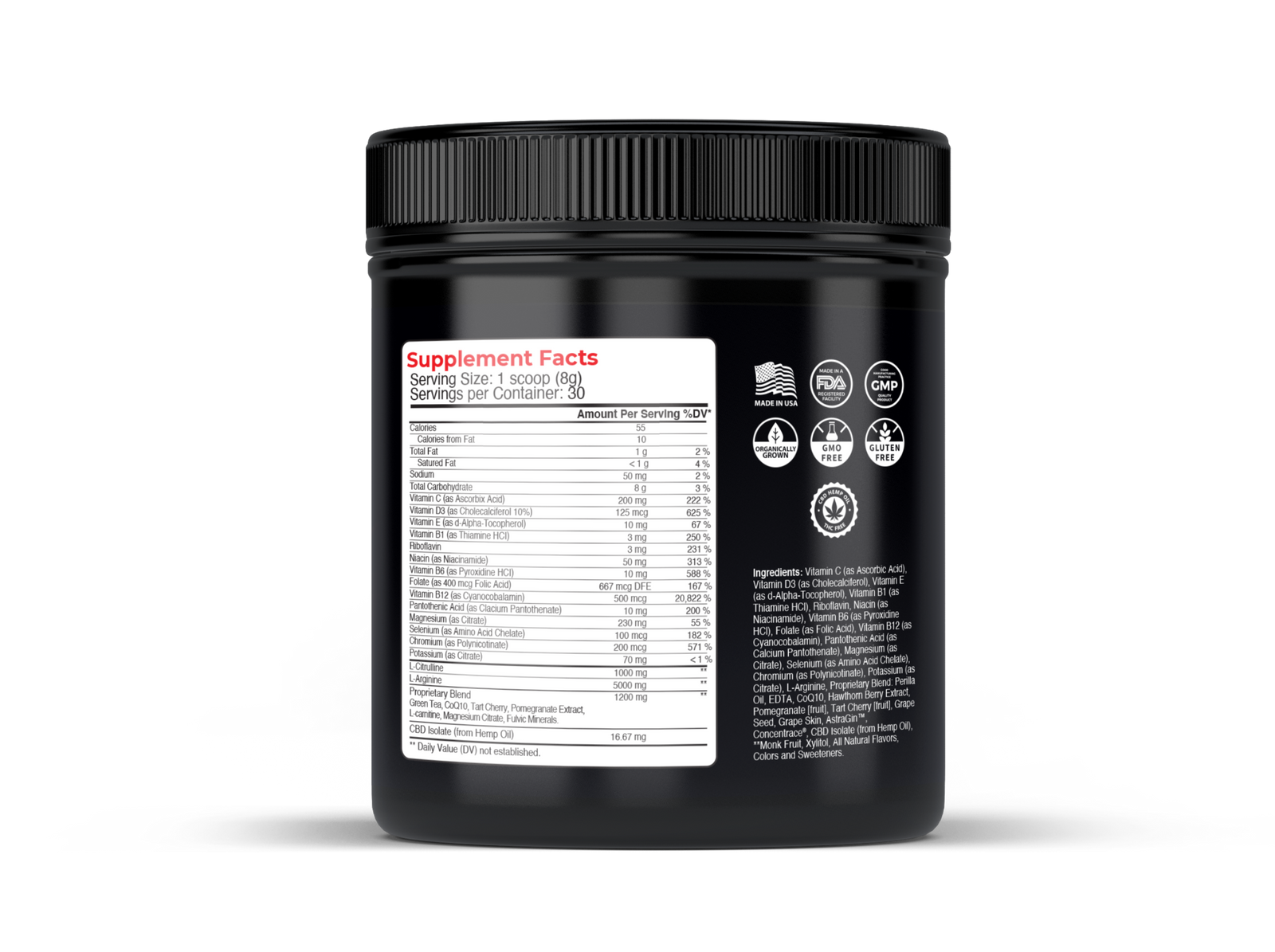 CBD powder drink mix