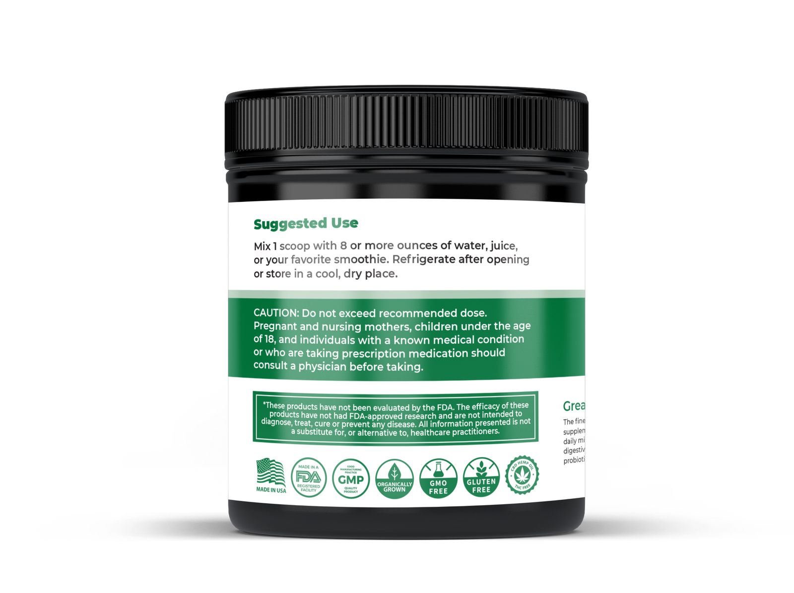 CBD power greens superfood