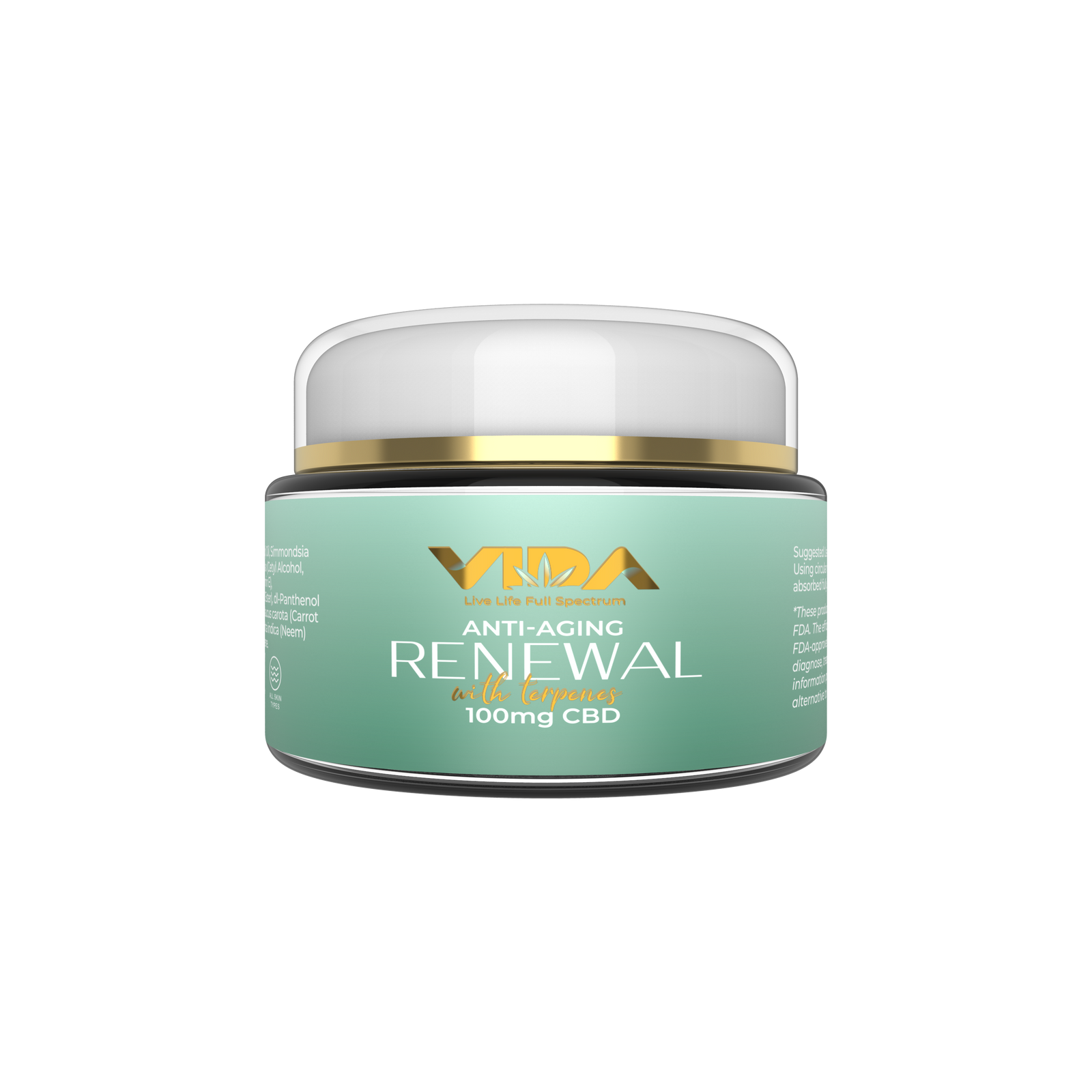 CBD daily facial cream with retinol and collagen