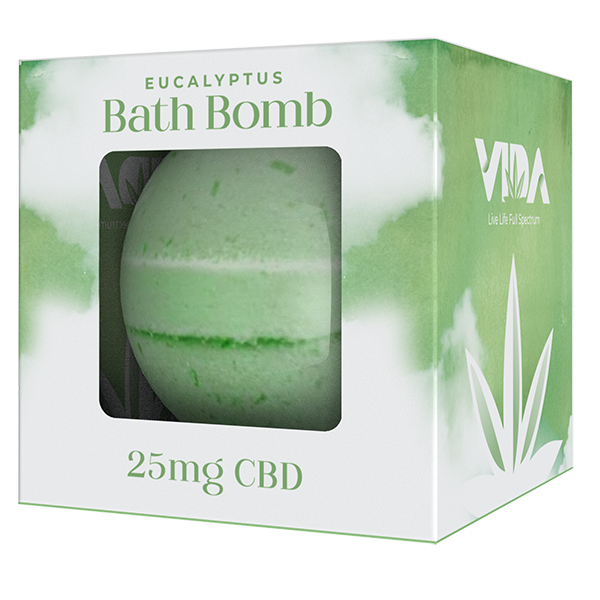 Hemp Bath Bombs Infused with Menthol Peppermint and Eucalyptus