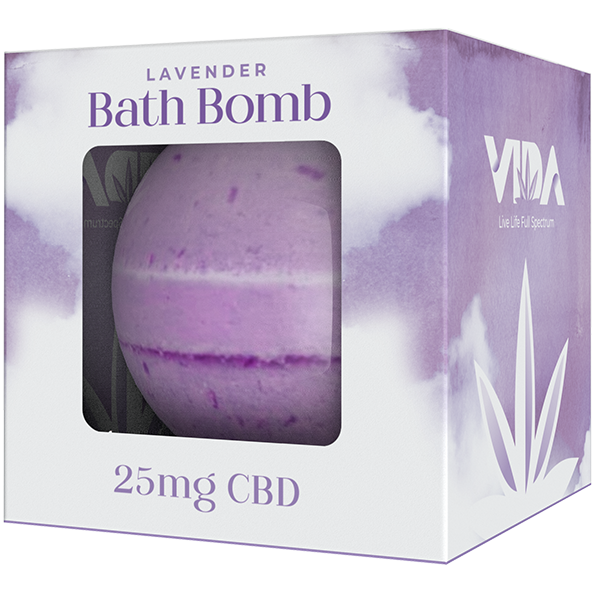 Lavender/Eucalyptus CBD Bath Bomb  + 100% Pure Essential Oils